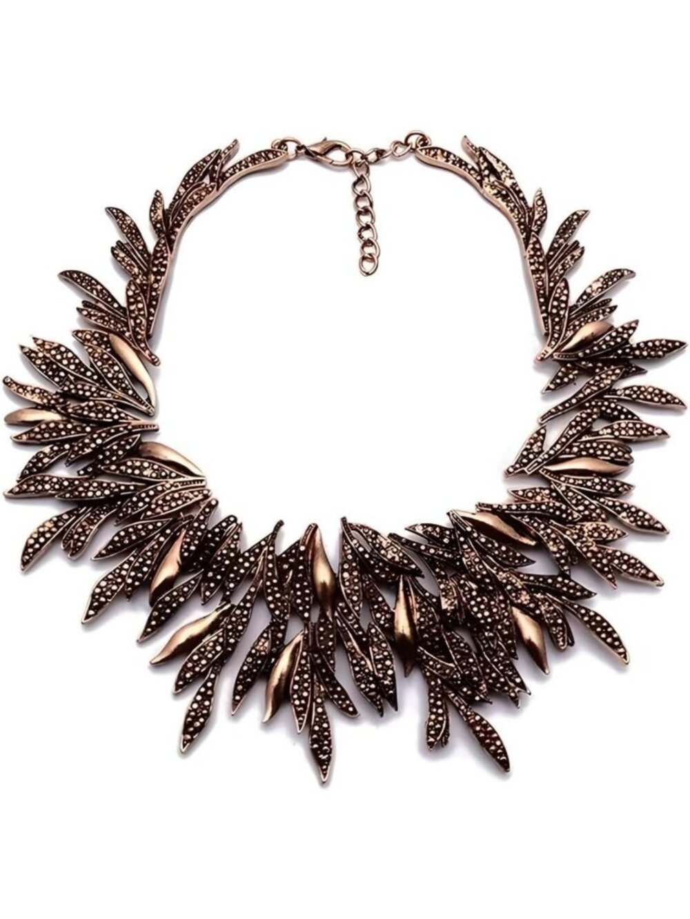 Chunky Black Rhinestone Bib Necklace & Earrings Set | Vintage Boho Statement